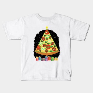 Pizza Christmas Tree Kids T-Shirt